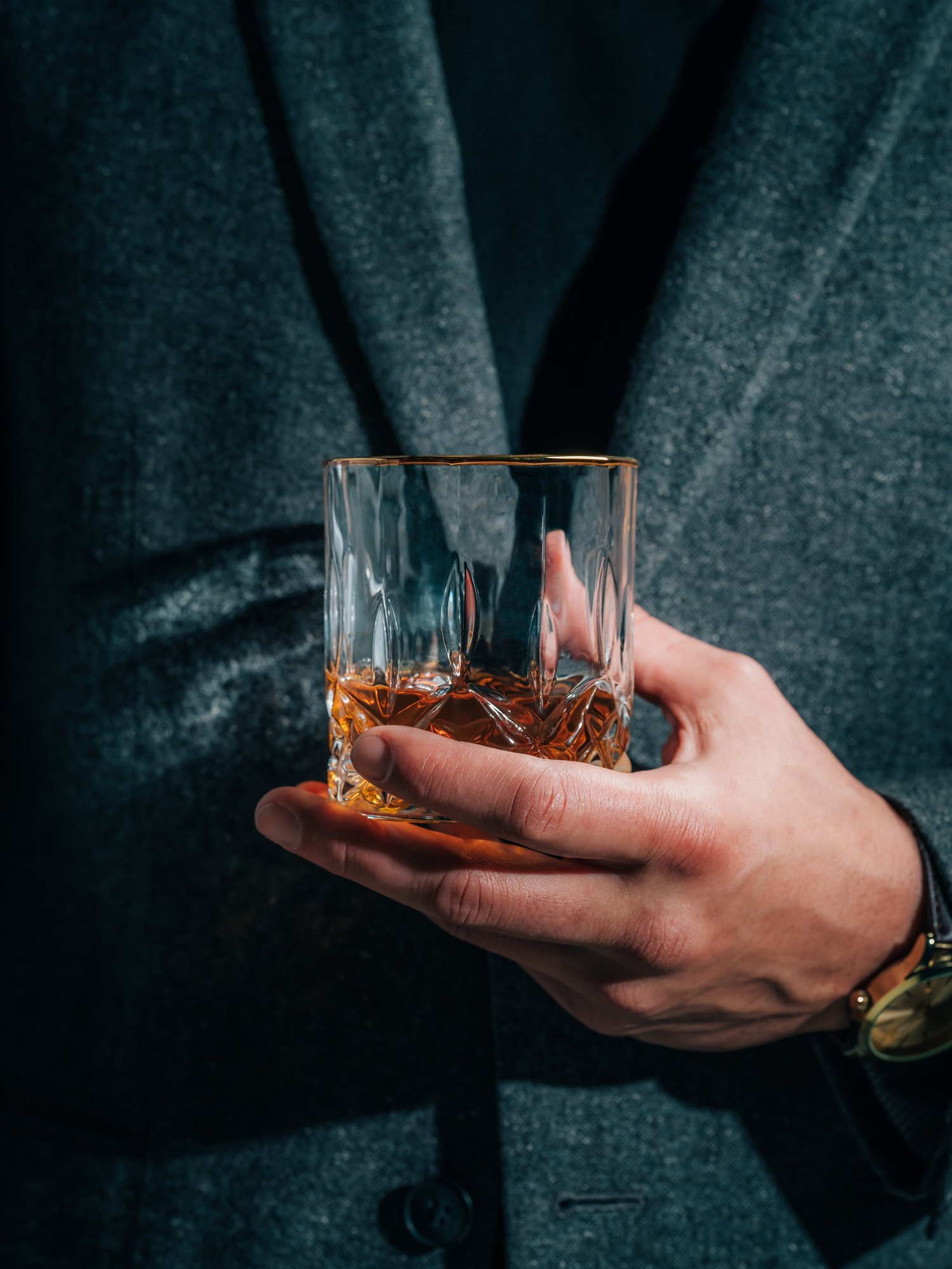 Campaign photography — a toast in the rickhouse