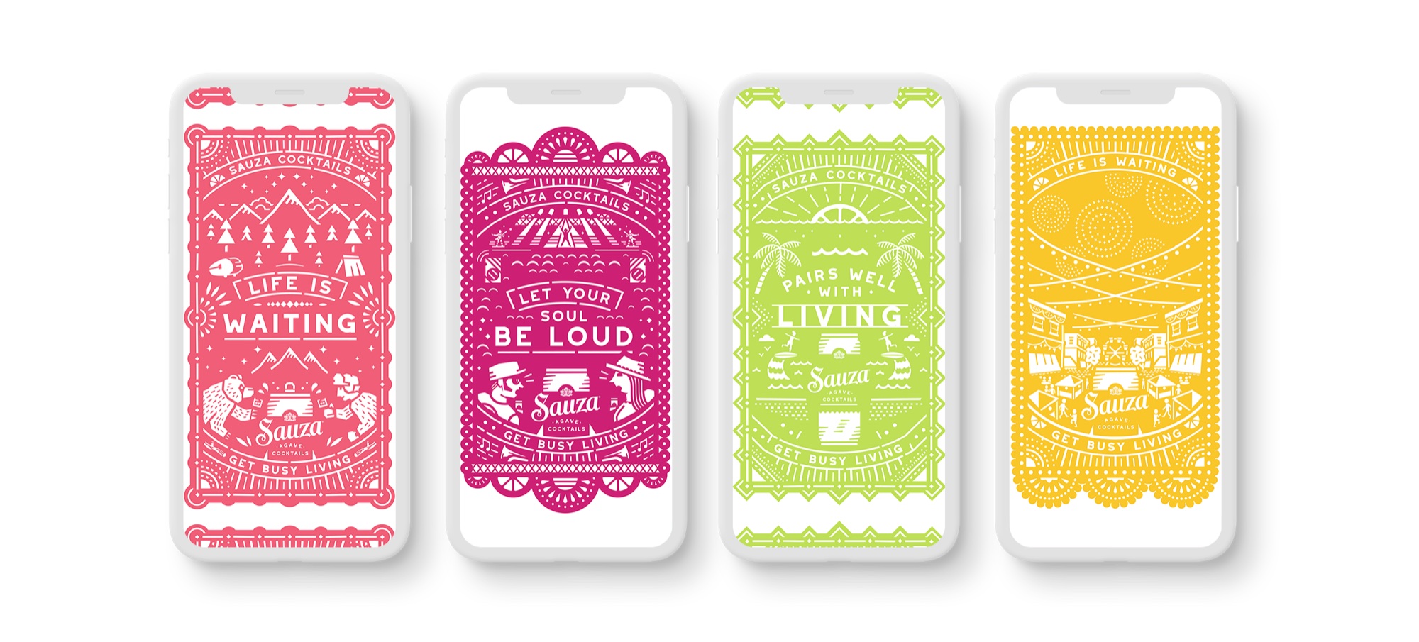 Sauza social campaign mockups